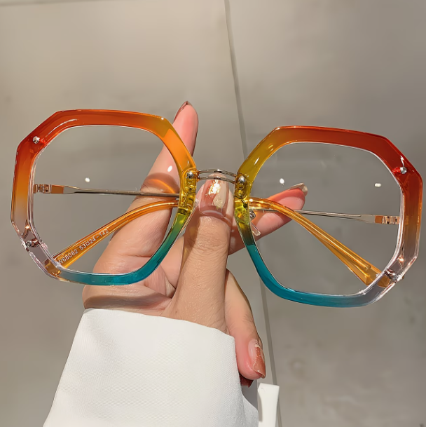Lunettes Octogonales Élégantes – Style Luxe Moderne Femme
