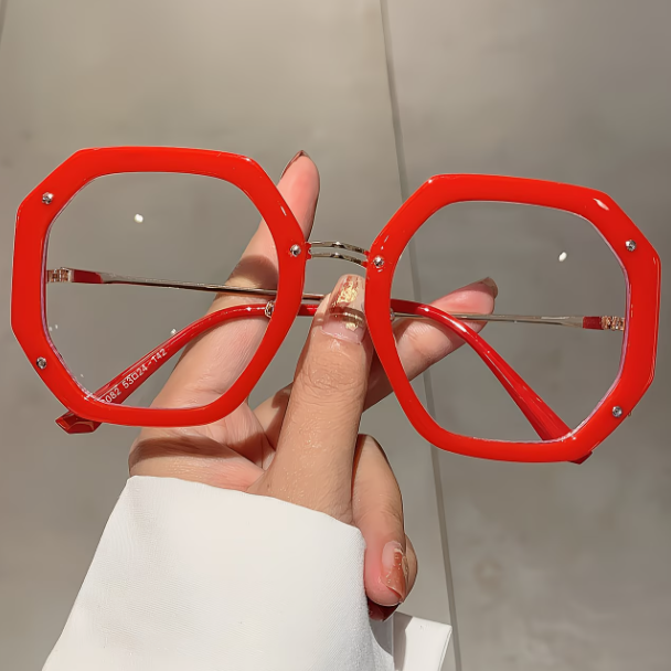 Lunettes Octogonales Élégantes – Style Luxe Moderne Femme