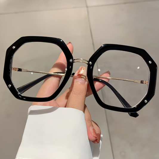 Lunettes Octogonales Élégantes – Style Luxe Moderne Femme