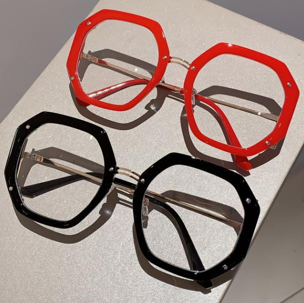 Lunettes Octogonales Élégantes – Style Luxe Moderne Femme