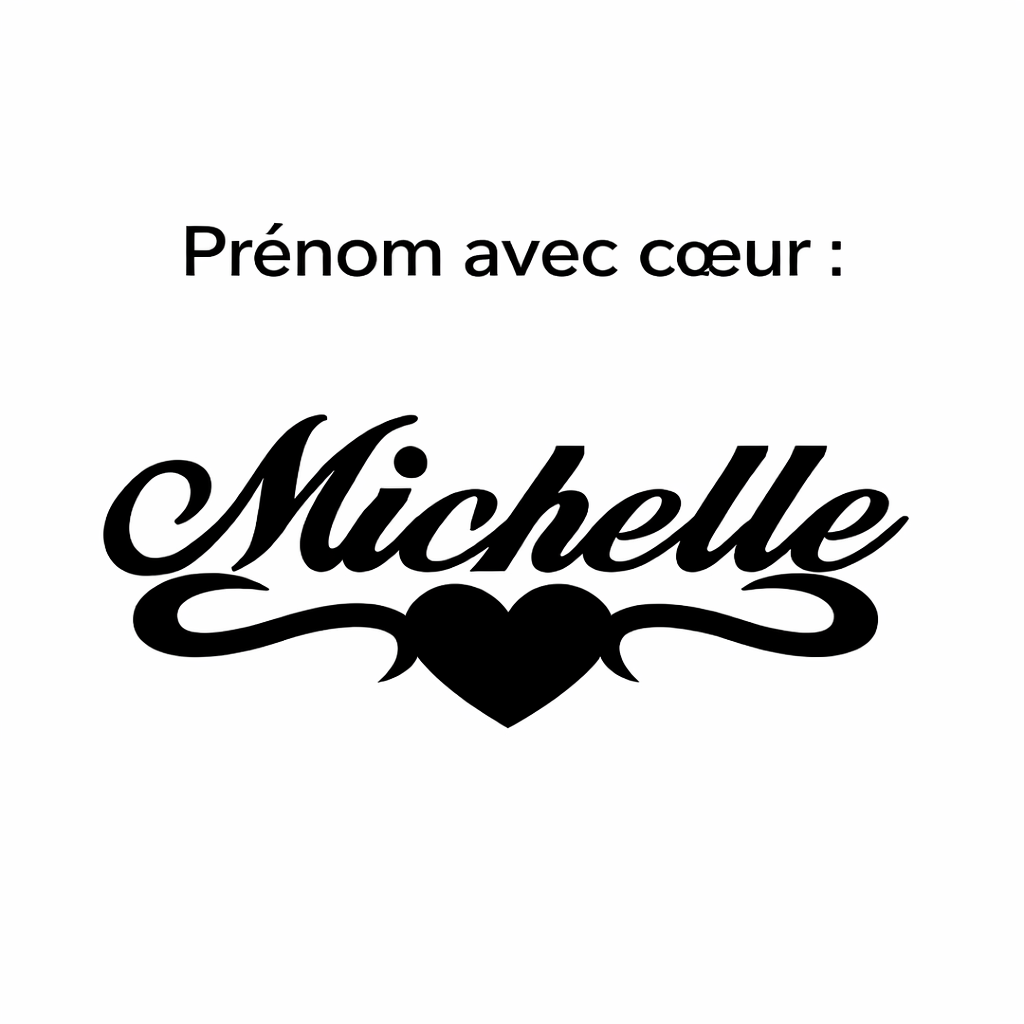 Collier Prénom Personnalisé – Français, Arabe, Anglais – Avec ou Sans Cœur