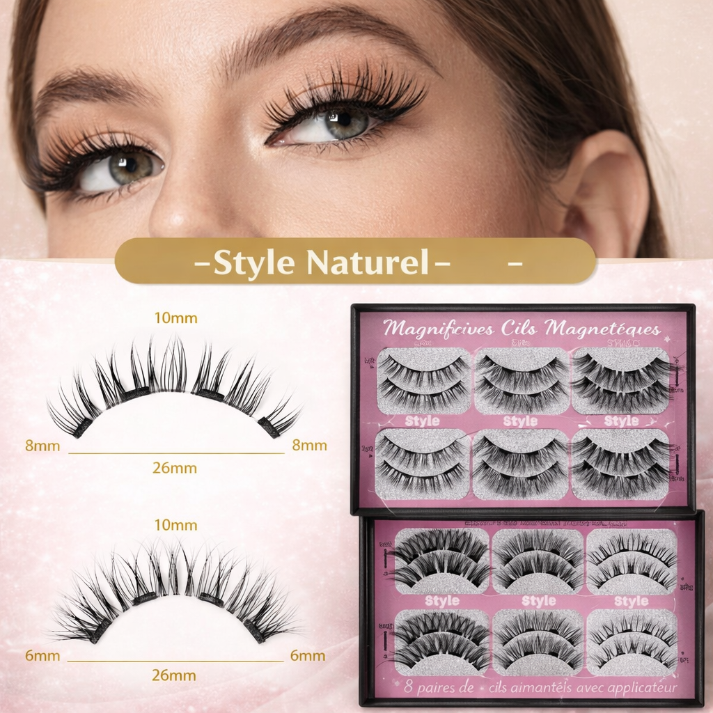 Reusable Magnetic Eyelashes – Natural Volume, No Glue