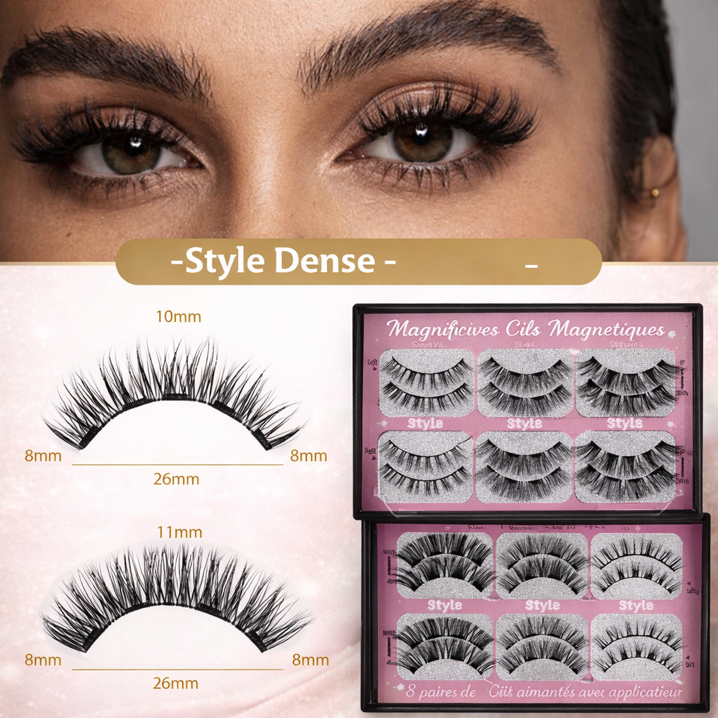 Reusable Magnetic Eyelashes – Natural Volume, No Glue