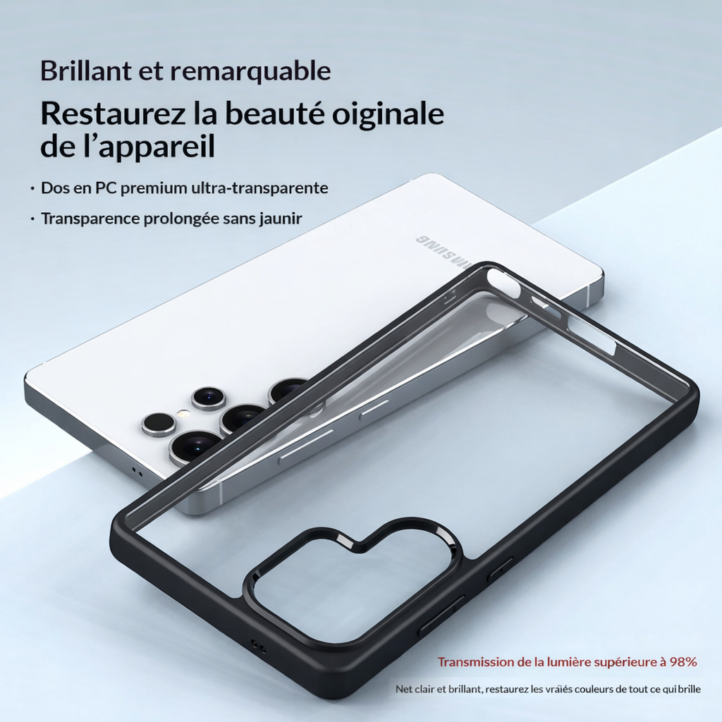 Samsung Transparent Premium Case – Elegant & Durable Protection