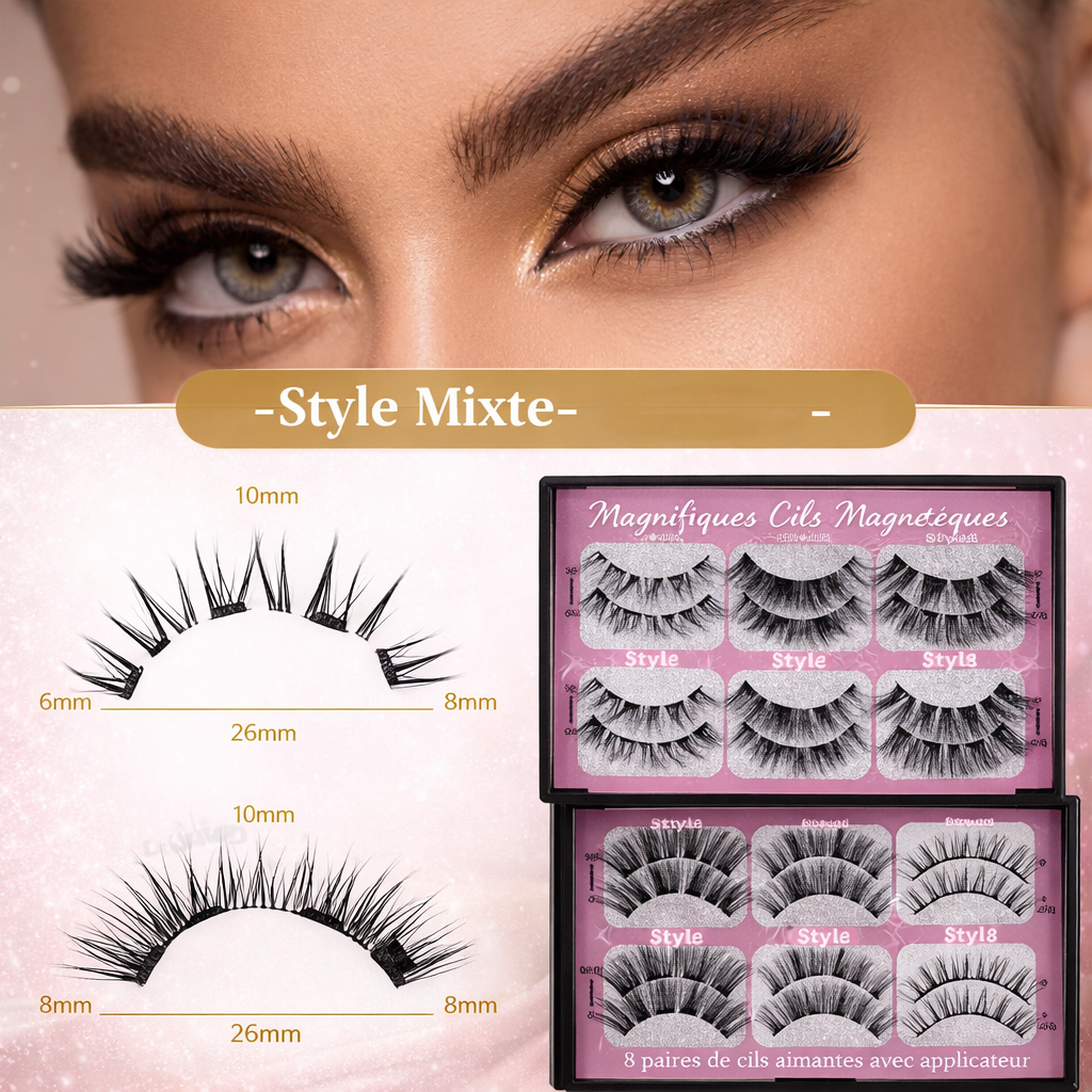 Reusable Magnetic Eyelashes – Natural Volume, No Glue