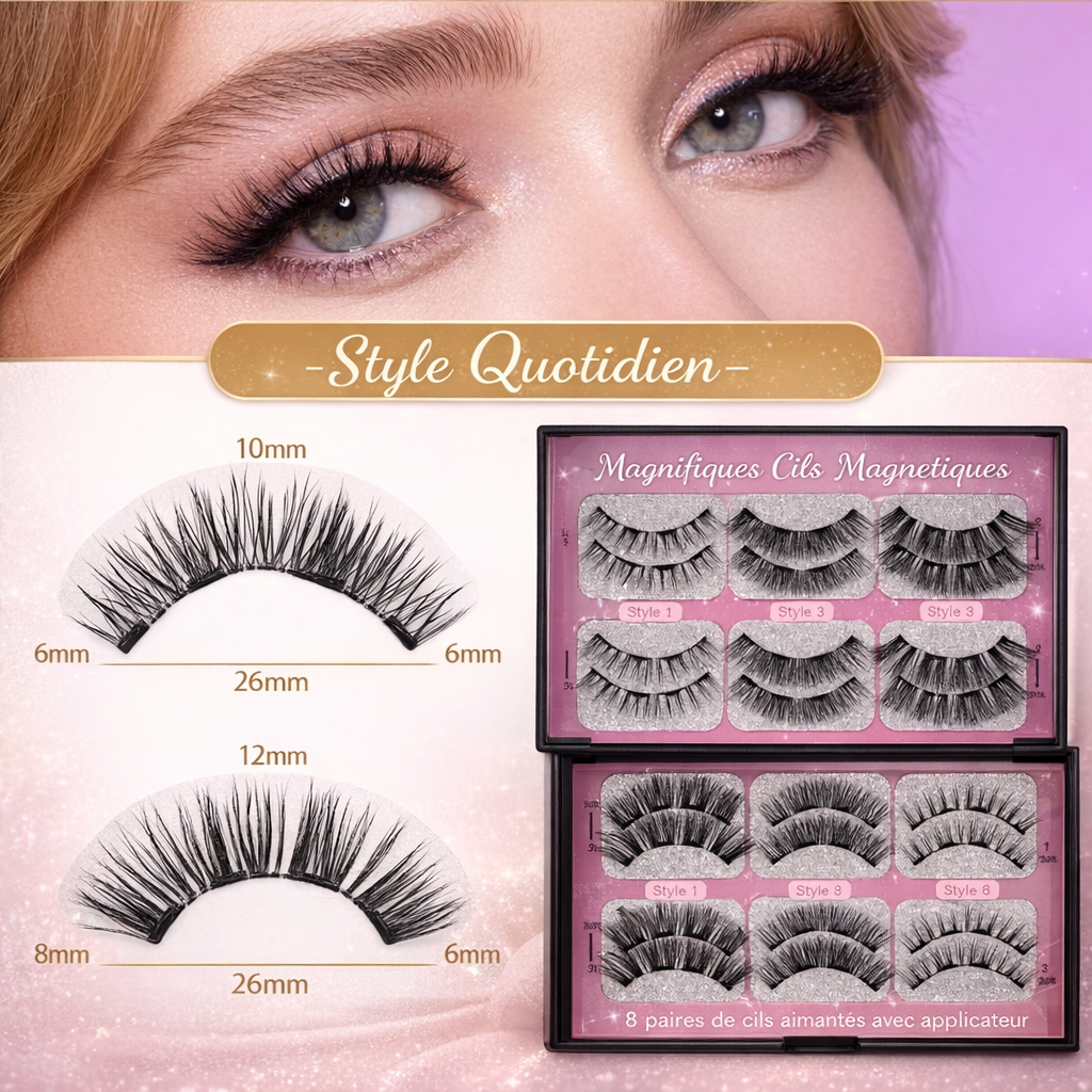 Reusable Magnetic Eyelashes – Natural Volume, No Glue