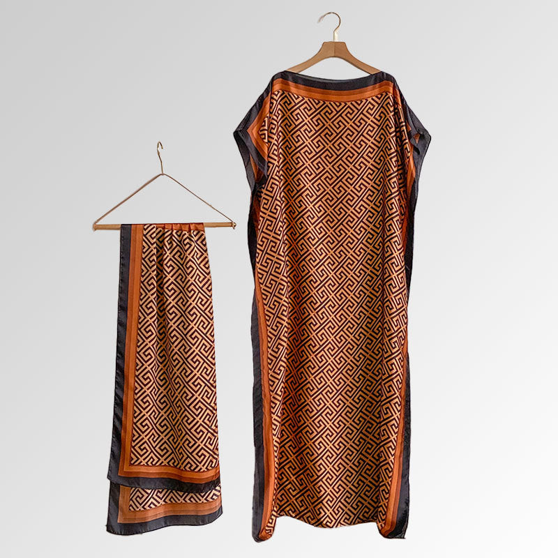 Abaya longue style africain – Robe musulmane élégante et fluide