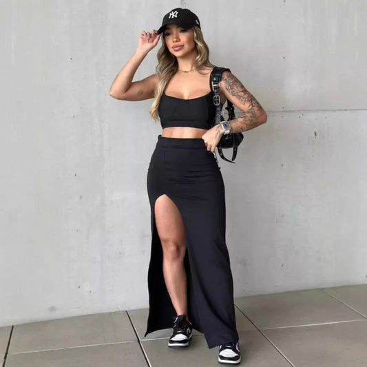 Ensemble Jupe Longue Élégante – Style Moderne & Féminin