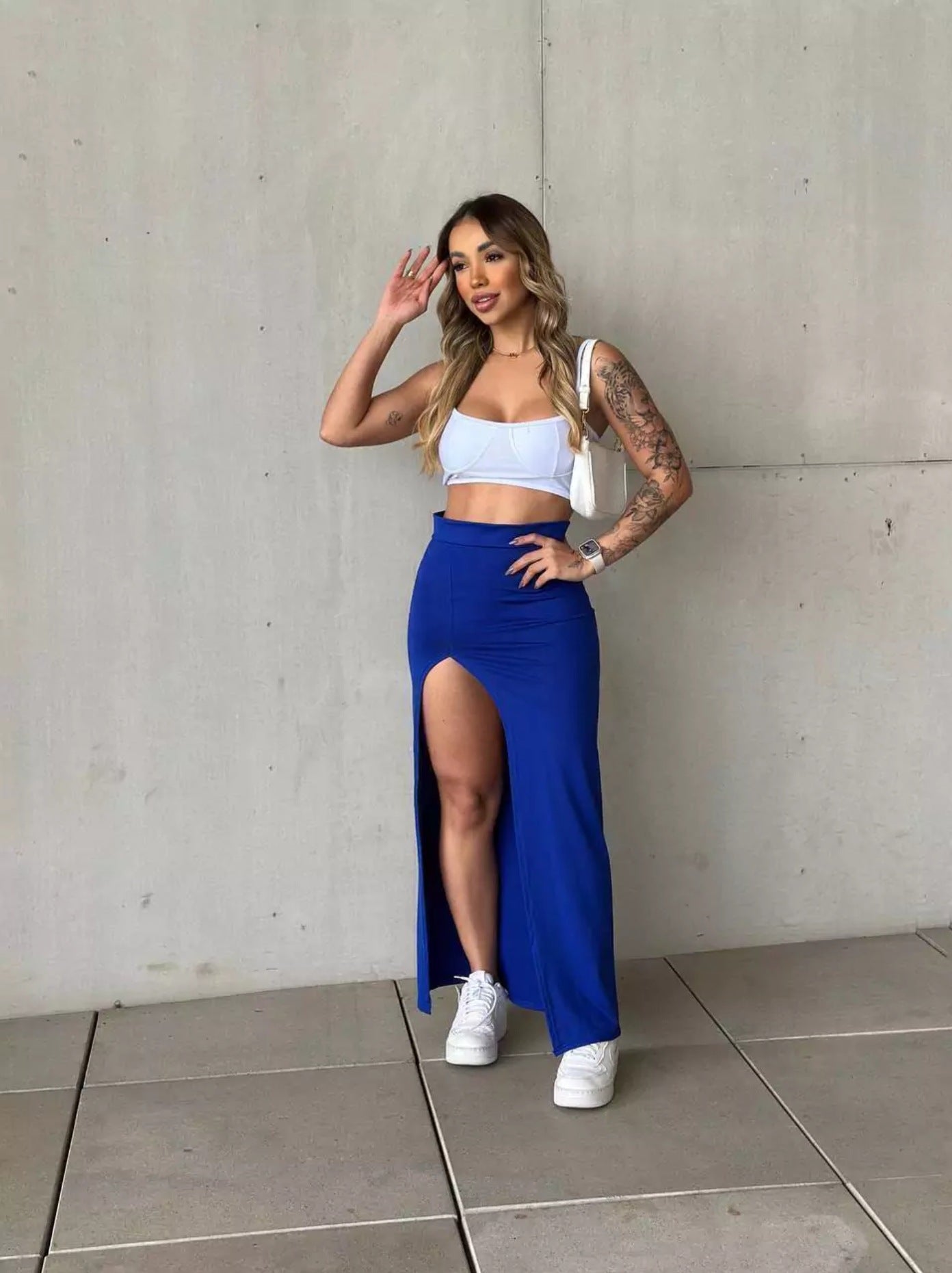 Ensemble Jupe Longue Élégante – Style Moderne & Féminin