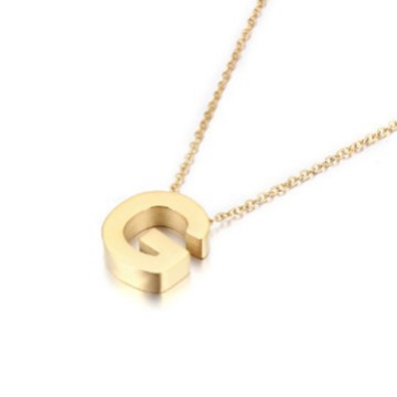 Gold Initial Letter Necklace – Personalized Name
