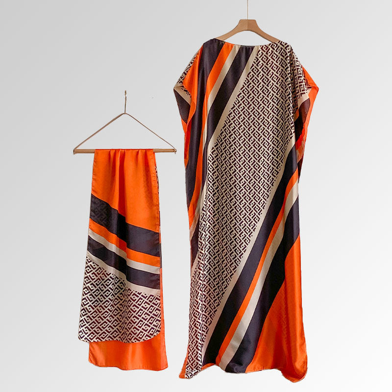 Abaya longue style africain – Robe musulmane élégante et fluide