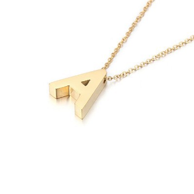 Gold Initial Letter Necklace – Personalized Name