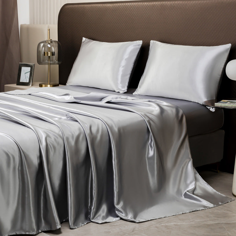 Luxury satin bedding set – Sheet + pillowcases