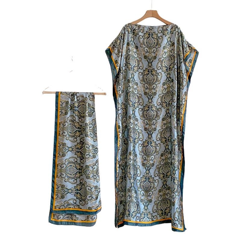 Abaya longue style africain – Robe musulmane élégante et fluide