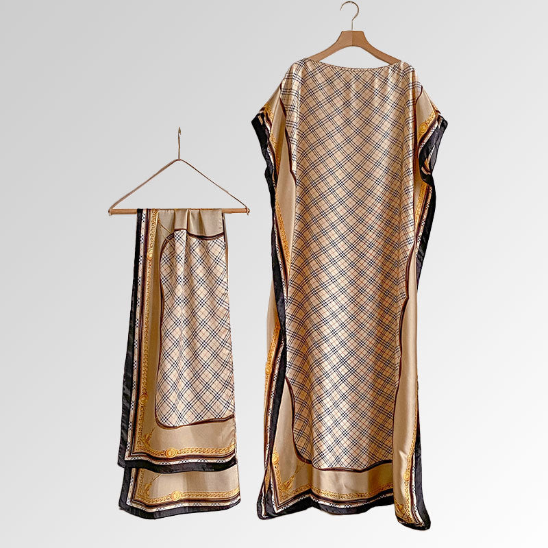 Abaya longue style africain – Robe musulmane élégante et fluide