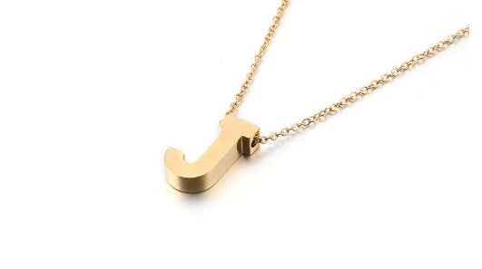Gold Initial Letter Necklace – Personalized Name
