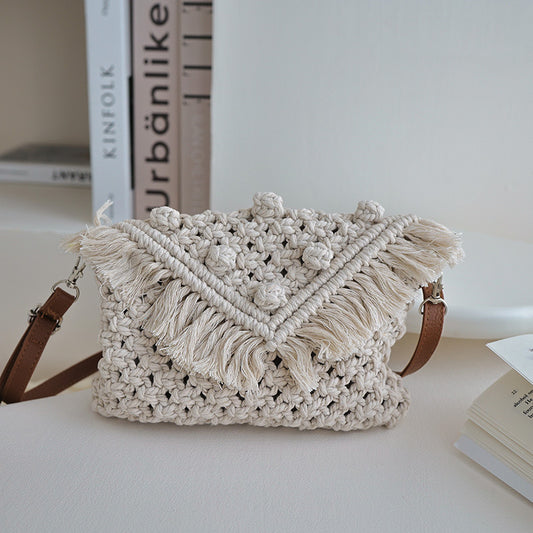 Sac bandoulière femme tissé – Style bohème élégant