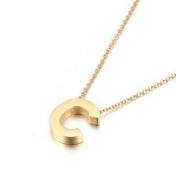 Gold Initial Letter Necklace – Personalized Name