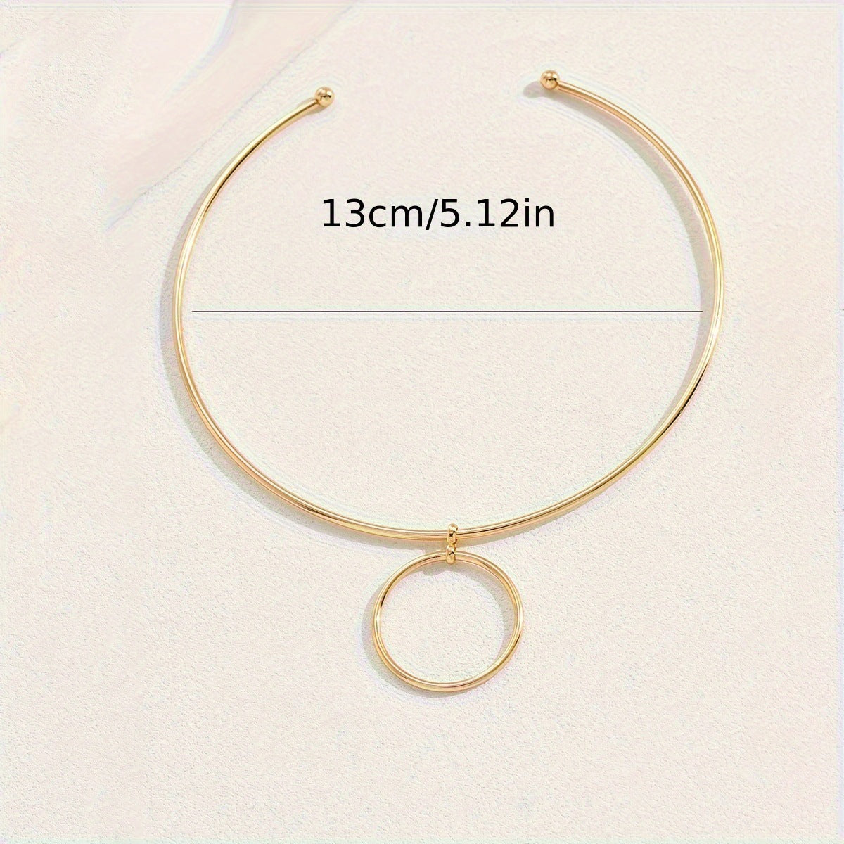 Elegant Circle Necklace – Gold and Silver