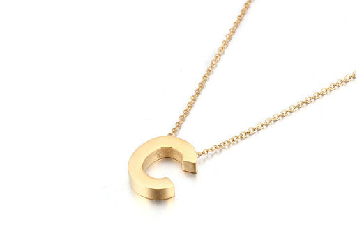 Gold Initial Letter Necklace – Personalized Name