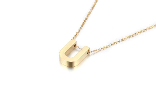 Gold Initial Letter Necklace – Personalized Name