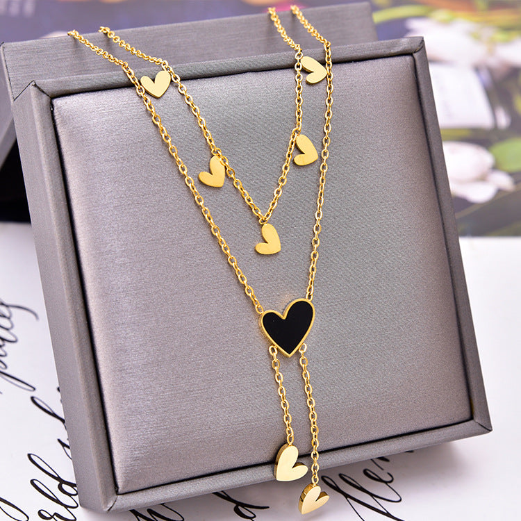 Double Chain Butterfly Necklace – Golden Elegance