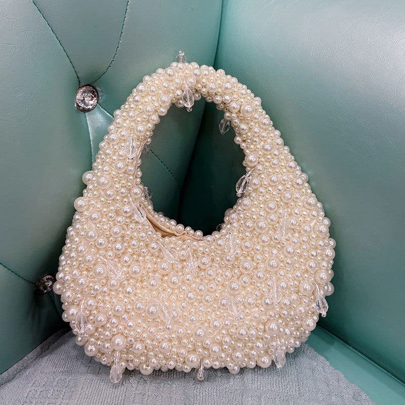 Sac bandoulière perles élégant – Sac femme chic et raffiné