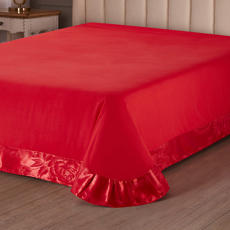 Luxury Satin Jacquard Bedding Set – 4 Elegant Pieces