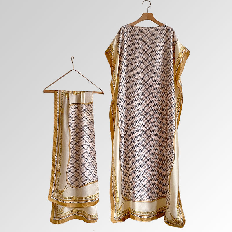 Abaya longue style africain – Robe musulmane élégante et fluide